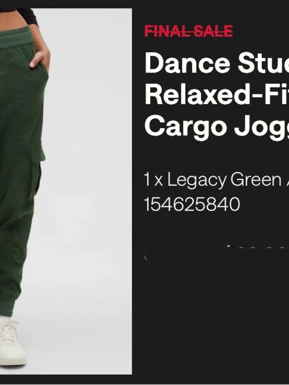 lululemon athletica Dance Studio Relaxed fit Mid-Rose Cargo Jogger Legacy Green
